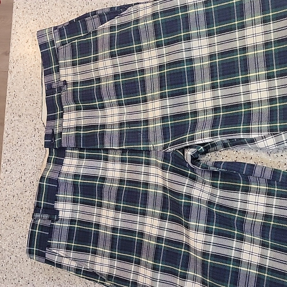 Vintage Levi's Panatela slacks. Green/WHT/blue/yellow plaid. Never worn!!!